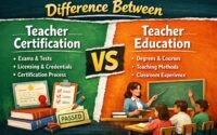 Difference Between Teacher Certification and Teacher Education