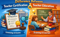 Difference Between Teacher Certification and Teacher Education